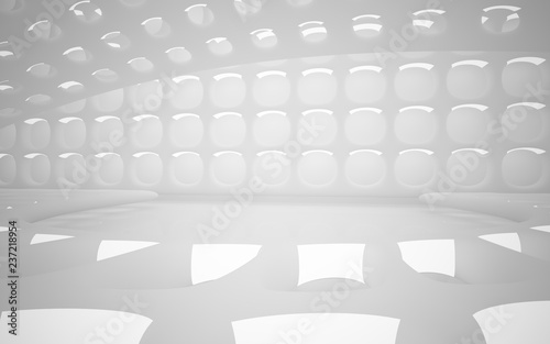 Wallpaper Mural White smooth abstract architectural background whith gray lines . 3D illustration and rendering Torontodigital.ca