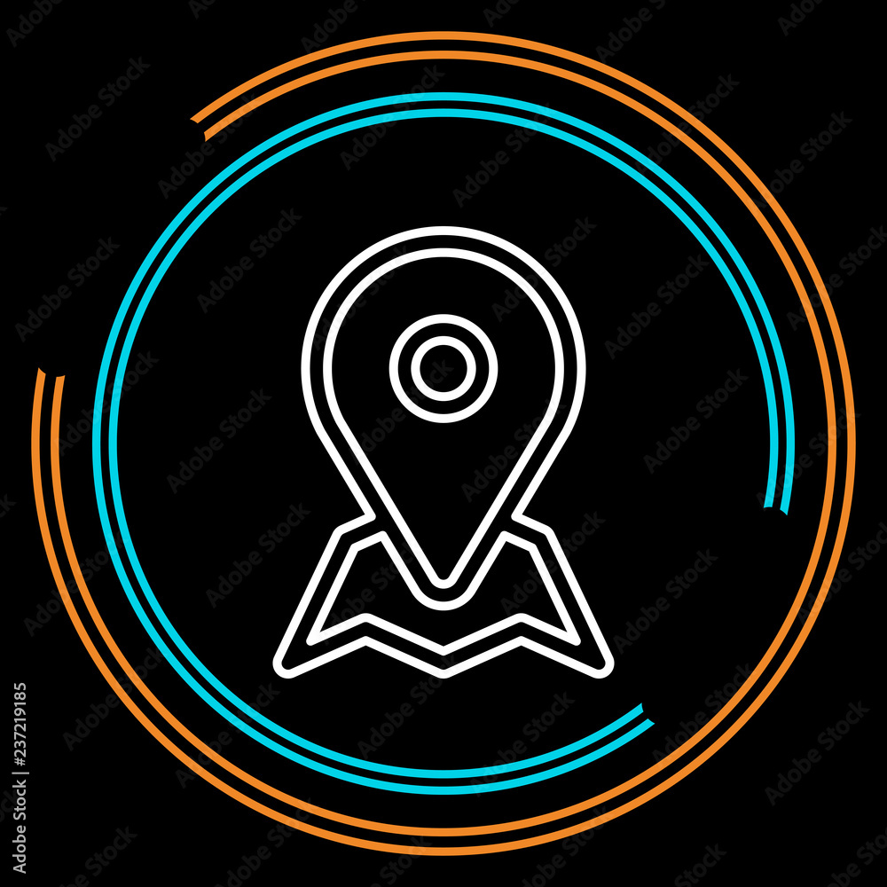 Simple location Thin Line Vector Icon Simple location Thin Line Vector Icon