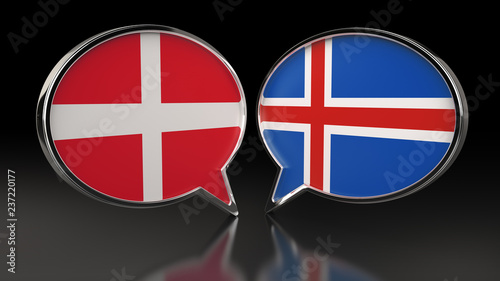 Denmark and Ireland flags with Speech Bubbles. 3D illustration Free Download Denmark and Ireland flags with Speech Bubbles. 3D illustration - GFXLoad