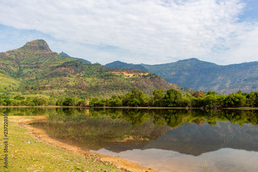 Wild mountains panorama Laos
