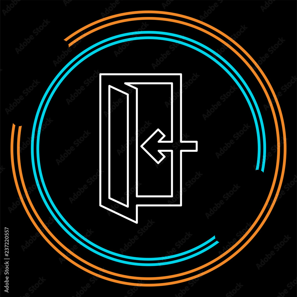 emergency exit sign, exit door icon, exit strategy - door entrance ...