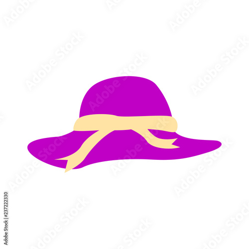 Women's hat. Fashion. Vector illustration. Graphic design. Signs and symbols for websites, web design, mobile app. EPS 10.