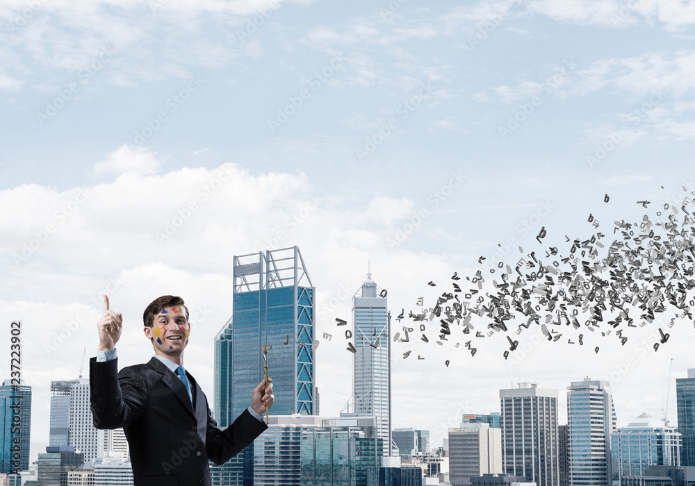 Conceptual image of modern doing business Conceptual image of modern doing business
