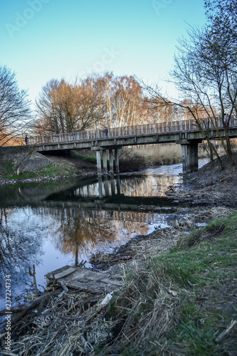 Autumn bridge lanscape