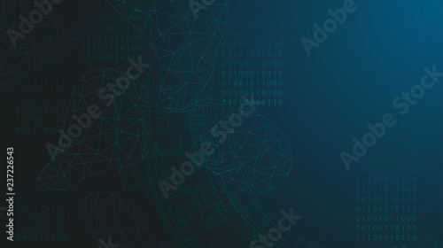 Dark futuristic background.