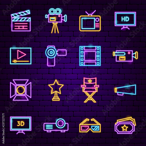 Film Neon Icons