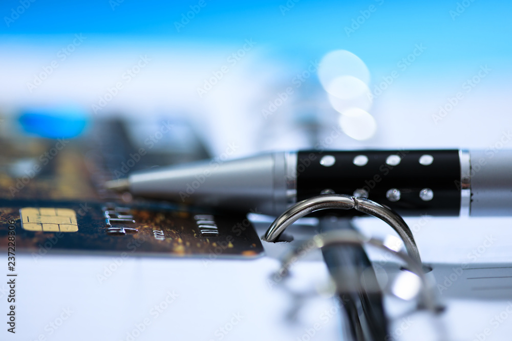 Pen and credit card Pen and credit card