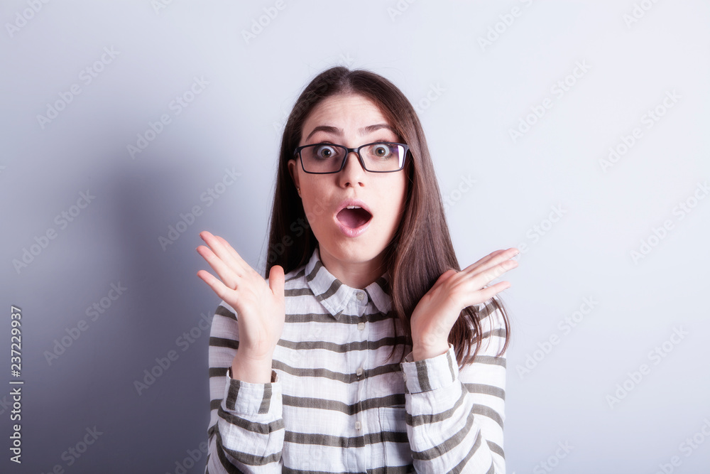 surprised young girl surprised young girl