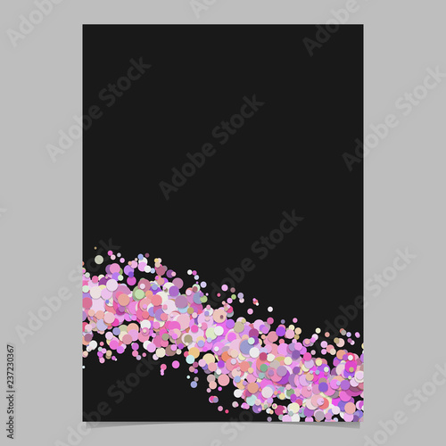 Abstract blank wavy sprinkled confetti dot flyer background template - vector page design