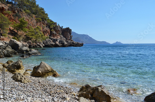 sea stones in the azure waters of the Mediterranean © Igor