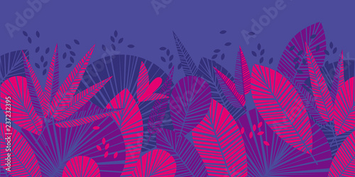 Tropical leaves color illus...