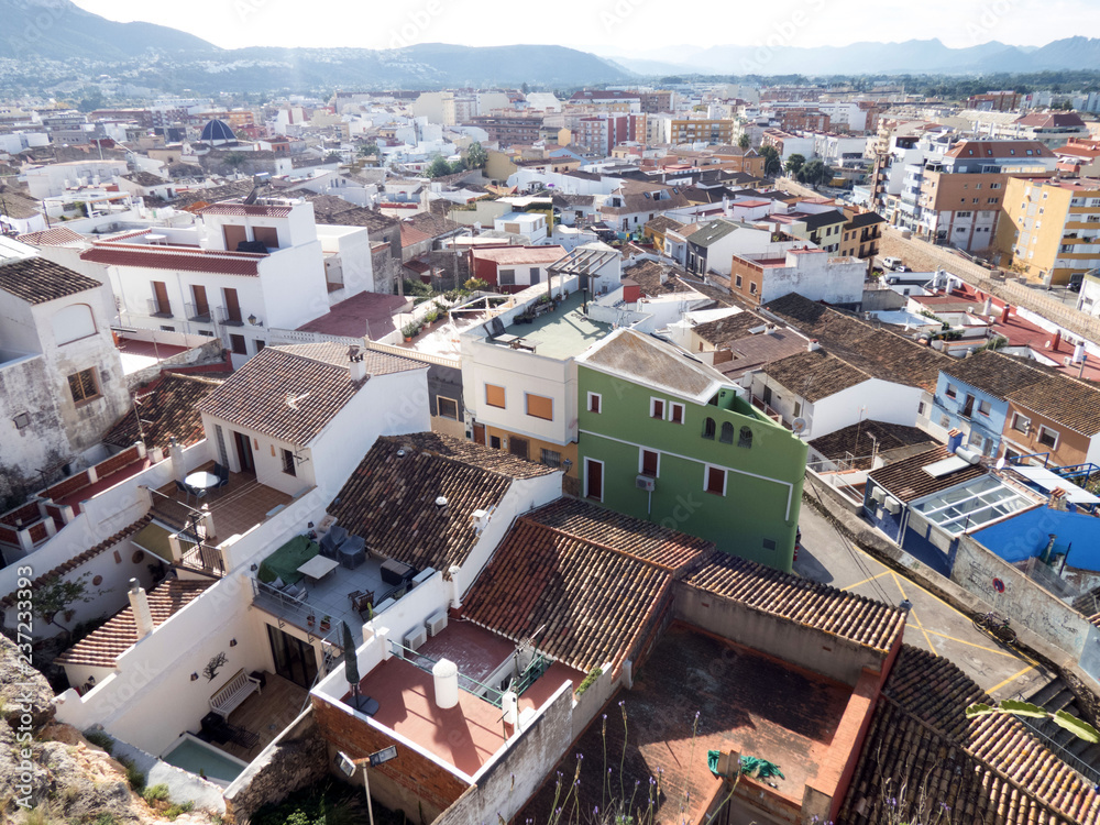 Fototapeta premium View of the old city of Denia in the south of Spain