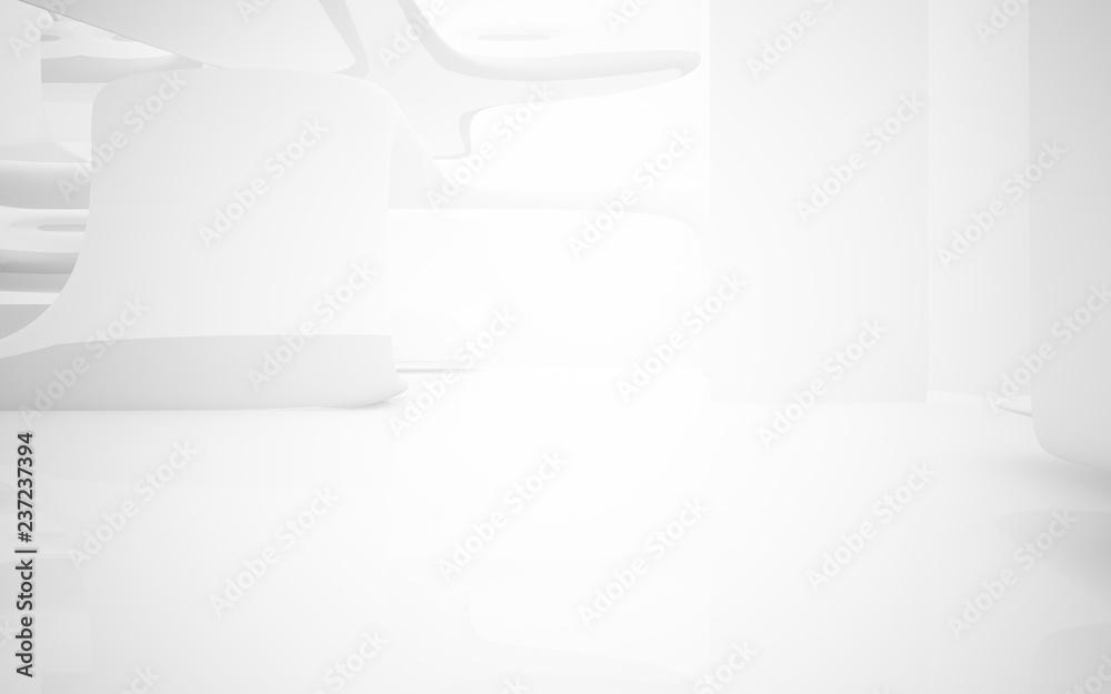 White smooth abstract architectural background whith gray lines . 3D illustration and rendering White smooth abstract architectural background whith gray lines . 3D illustration and rendering