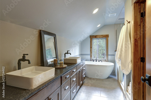Wonderfully designed bathroom in a country house