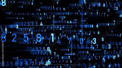 コード　数字　青