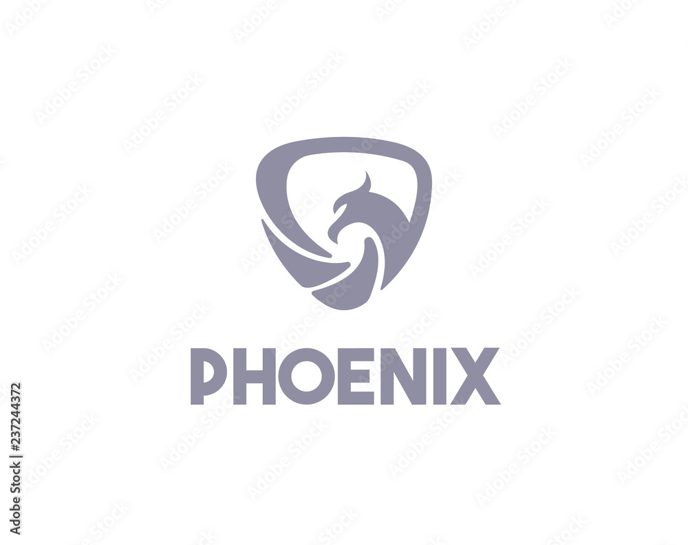 Phoenix Logo Design Template Flat Style Vector Illustration Phoenix Logo Design Template Flat Style Vector Illustration