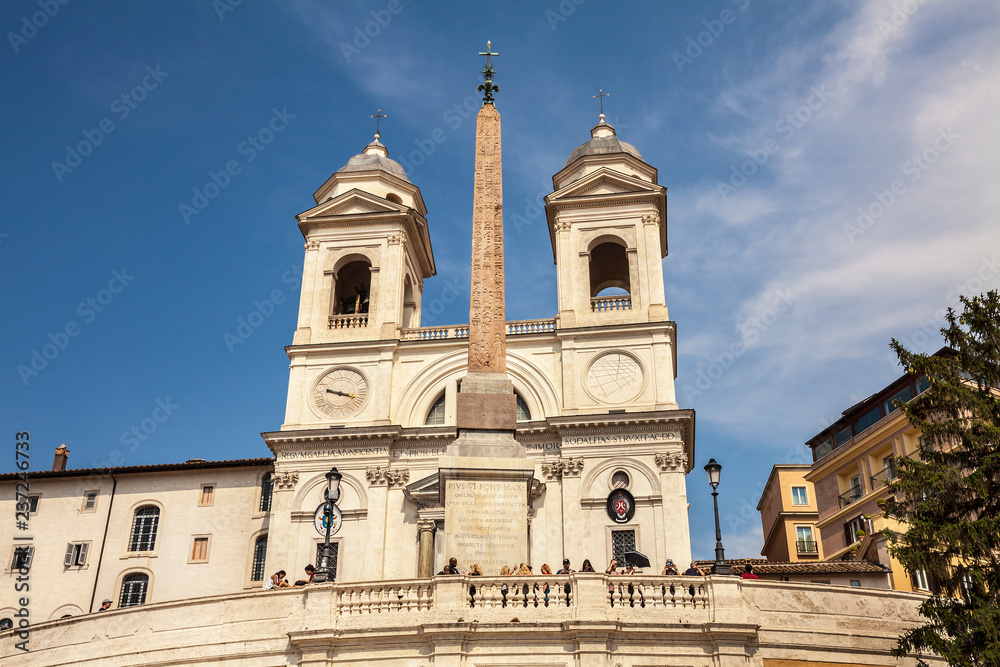 View on Spanish steps in Rome, Italy