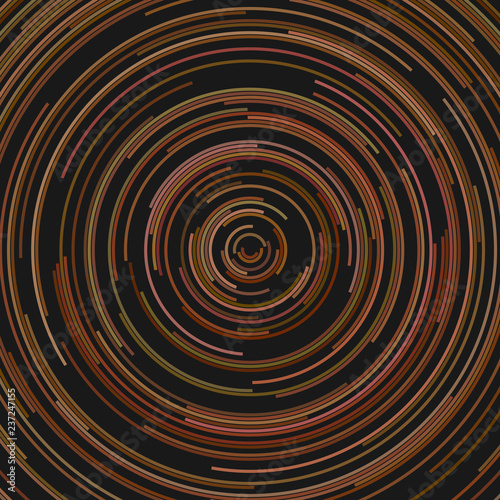 Hypnotic abstract circular line pattern background - vector design