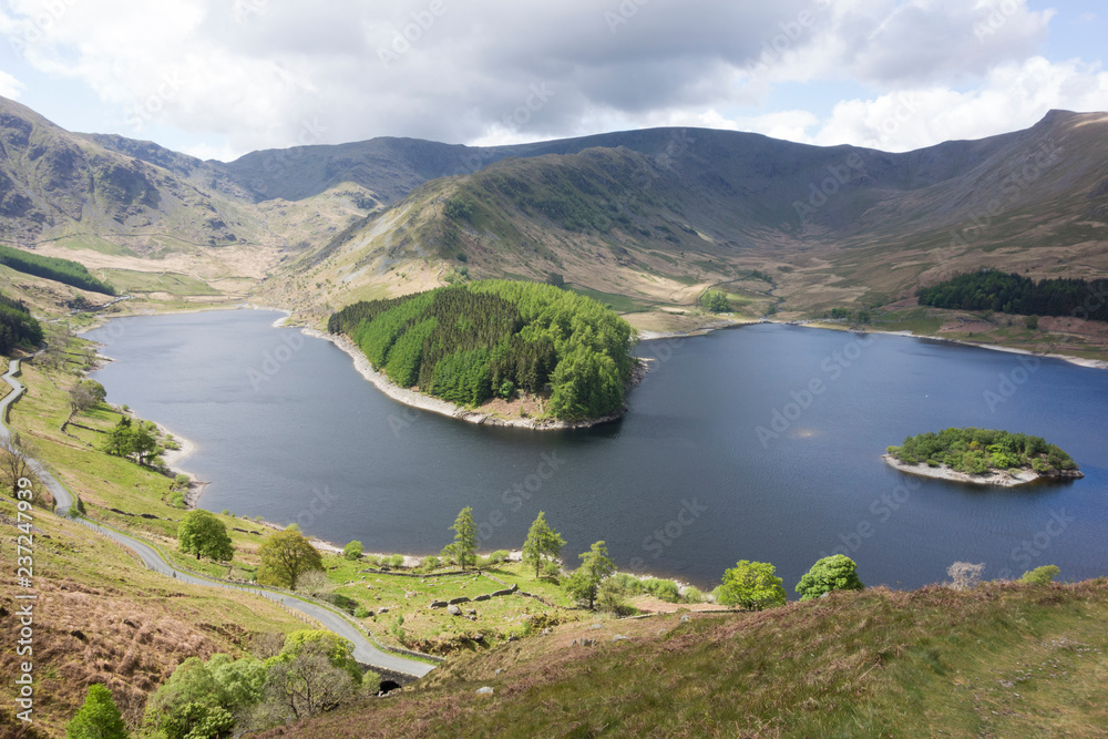 Looking down on Haweswater, Mardale Head and Riggindale in the Eastern English Lake District
