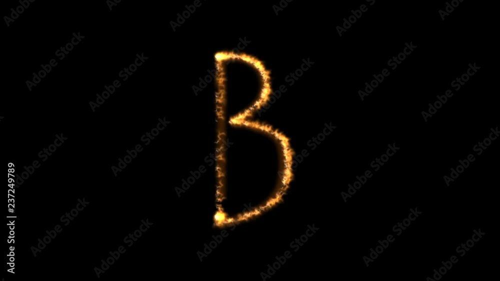 B - ABC Animated Letters Written With Fire With Alpha Channel B - ABC Animated Letters Written With Fire With Alpha Channel