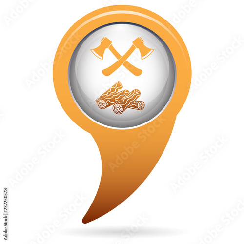 The ax and firewood icon