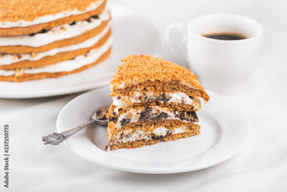 delicious piece cake with coffee cup delicious piece cake with coffee cup