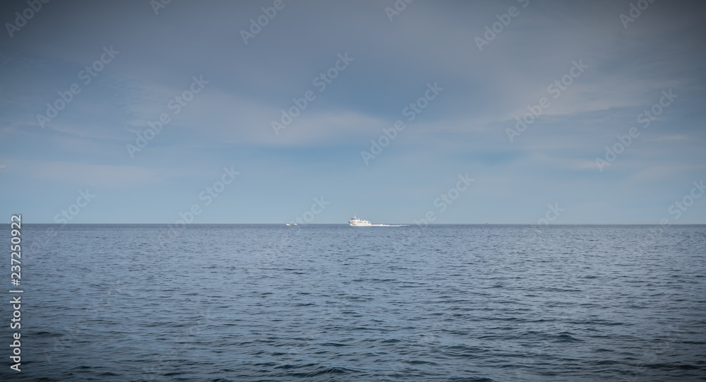 Ferry in the middle of the ocean