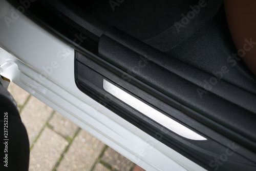 Modern car door threshold. Car door frame