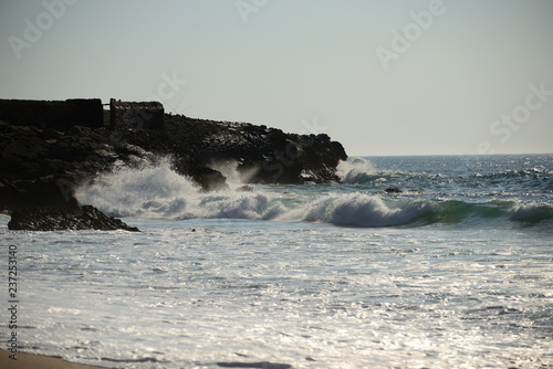 waves on the beach, atlantic ocean, portugal