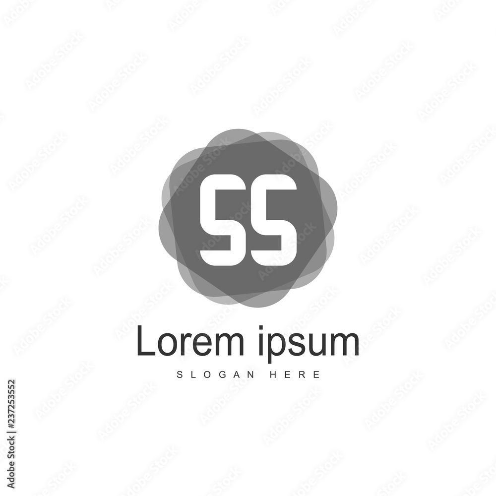 Fototapeta premium Initial letter SS Logo Template. Minimalist letter logo