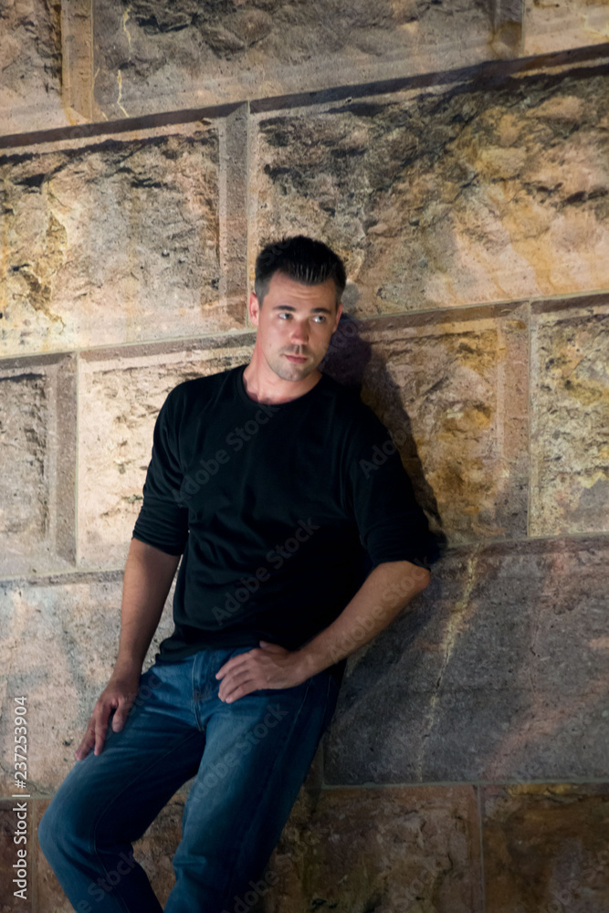 Australian man poses for picture in Brisbane, Australia. Brisbane is one of the Australia's tourist destination points.