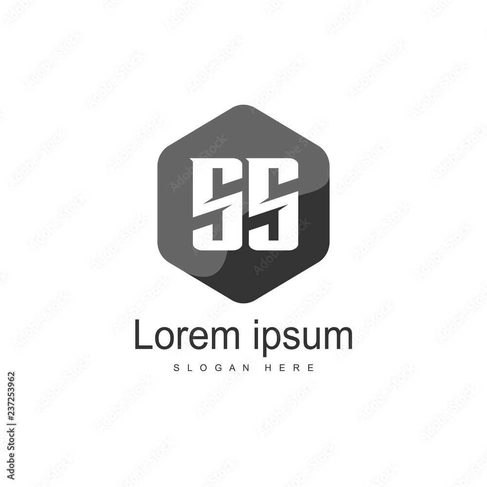 Initial letter SS Logo Template. Minimalist letter logo Initial letter SS Logo Template. Minimalist letter logo
