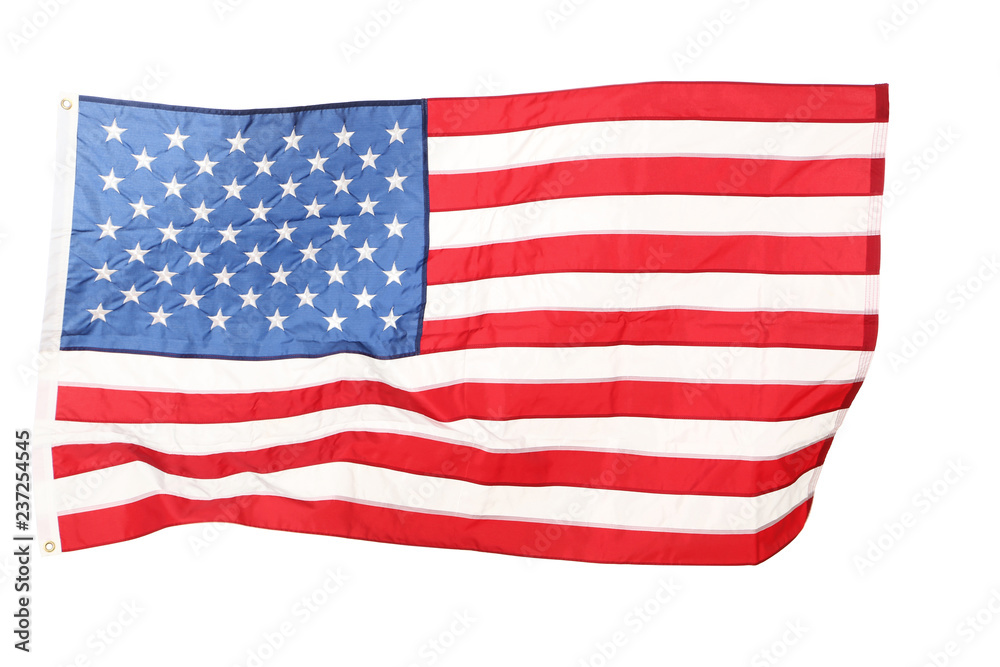 American flag isolated on white background American flag isolated on white background