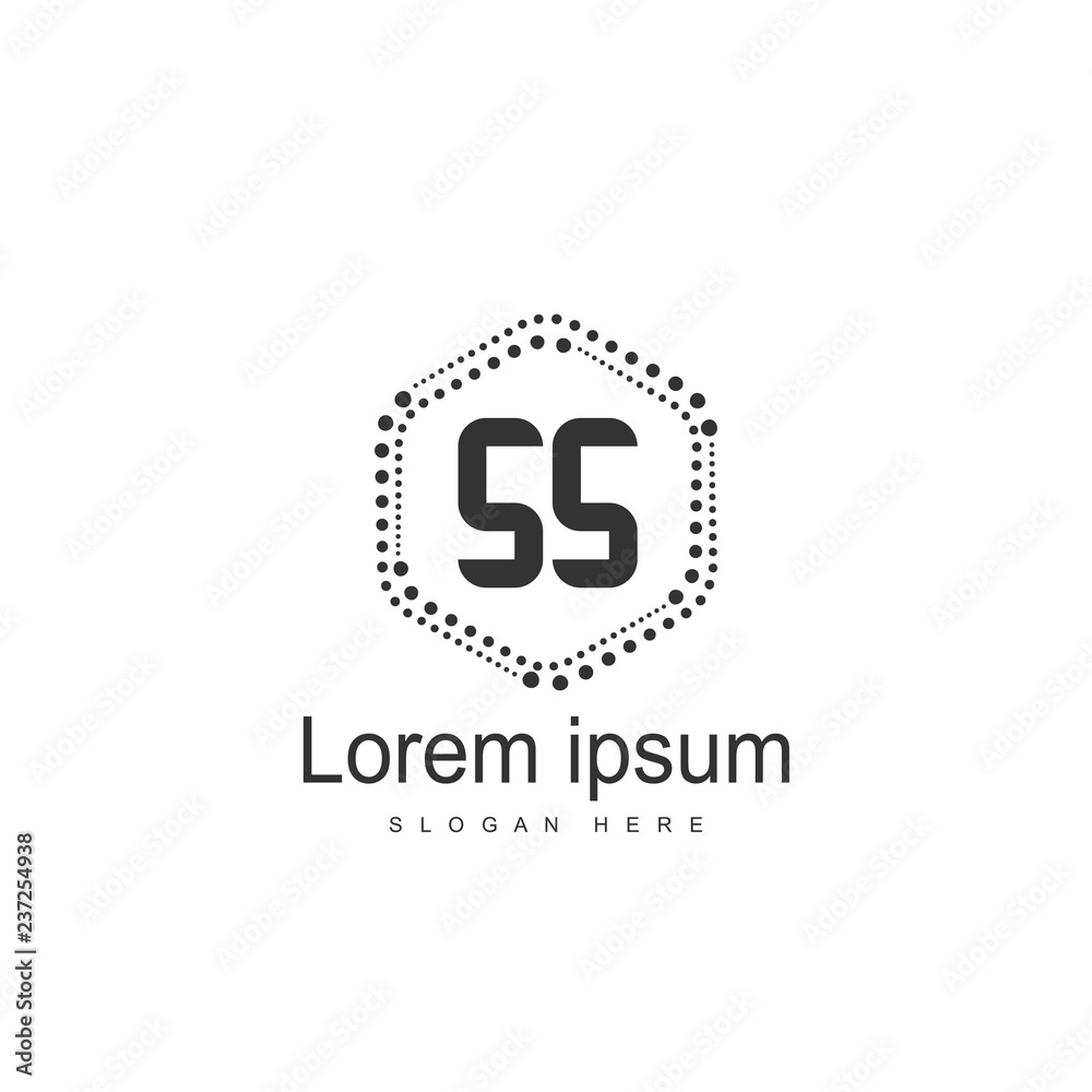 Initial letter SS Logo Template. Minimalist letter logo Initial letter SS Logo Template. Minimalist letter logo