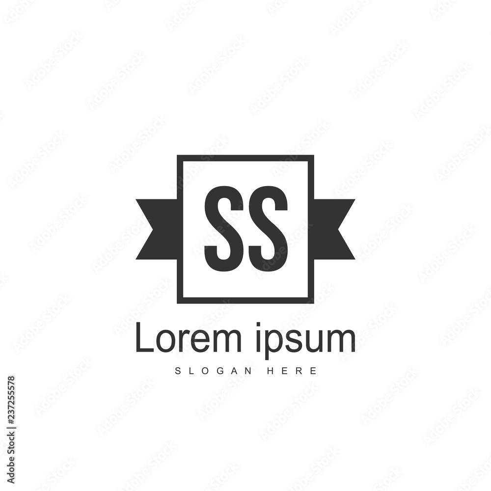 Initial letter SS Logo Template. Minimalist letter logo Initial letter SS Logo Template. Minimalist letter logo