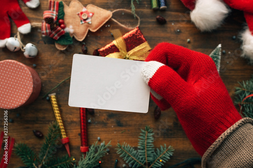 Christmas business card mock up