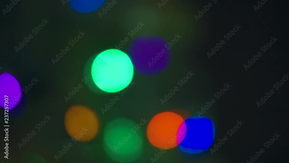 Pan and Rack Focus onto Christmas Lights Pan and Rack Focus onto Christmas Lights
