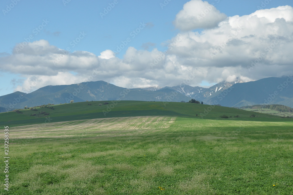Mountains, views of the Western Tatras, snow-capped peaks. Slovakia. Mountains, views of the Western Tatras, snow-capped peaks. Slovakia.