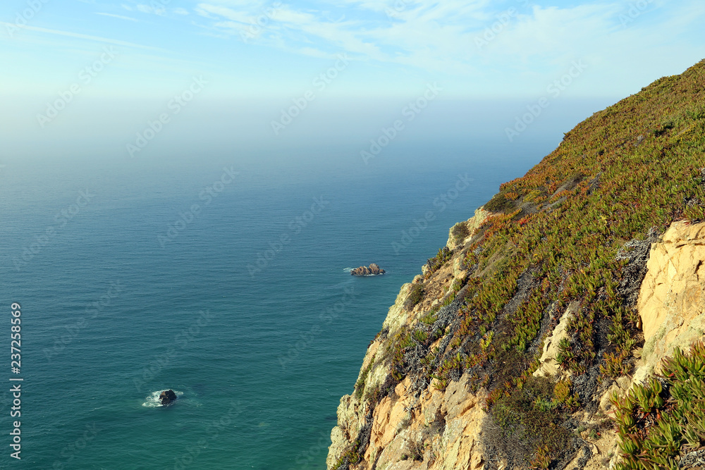 Fototapeta premium Beautiful view of the Atlantic ocean from cape Roca, Portugal