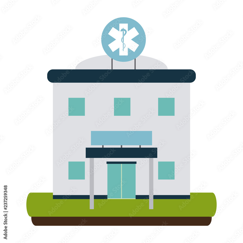 Hospital building scenery Hospital building scenery