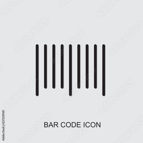 bar code icon. outline bar code icon from logistic collection. Use for web, mobile, infographics and UI/UX elements. Trendy bar code icon.