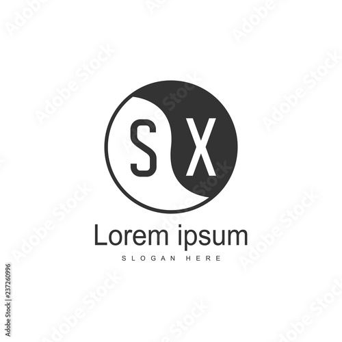 Free Download Initial letter SX Logo Template. Minimalist letter logo - GFXLoad