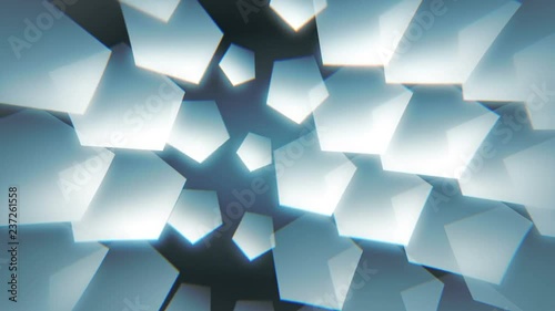 Pentazoo - 60fps Dynamic Abstract Pattern Video Background Loop // A grid of pentagon tiles, moving and re-arranging. Pentazoo is, without a doubt, a really attractive looking video loop, showing styl
