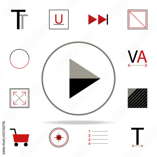 play go icon. text editor icons universal set for web and mobile