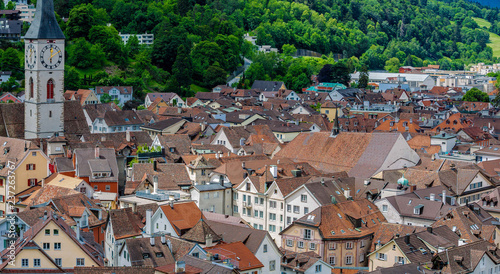 Chur - die älteste Stadt in der Schweiz, Blick über den Dächern