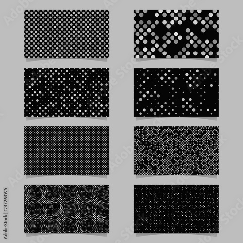 Geometrical card background set - vector template designs with dot pattern