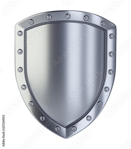 3d metallic shield.