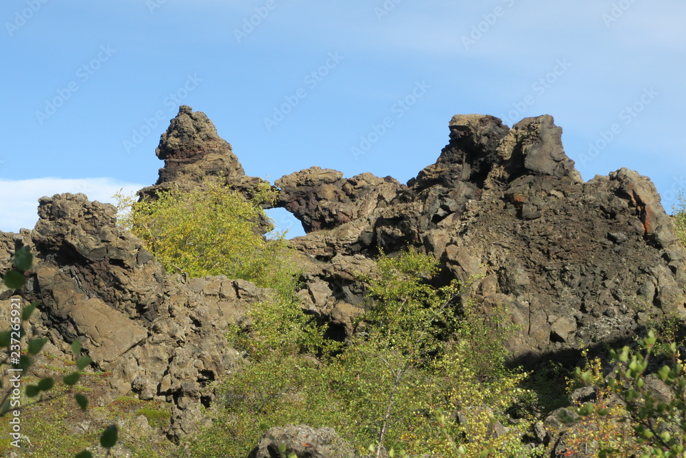 Landschaft in Island - Strand und Vulkane