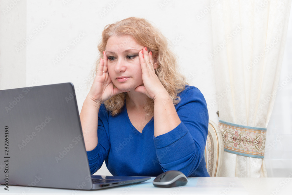 A woman feels bad because of menopause. Hot flashes, sweating, dizziness, irritability. Menopause concept. Harmonious restructuring of the body. A woman feels bad because of menopause. Hot flashes, sweating, dizziness, irritability. Menopause concept. Harmonious restructuring of the body.