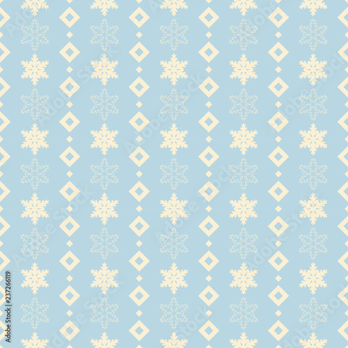 Blue Christmas seamless texture. Winter pattern with snowflakes. Vector. Eps10